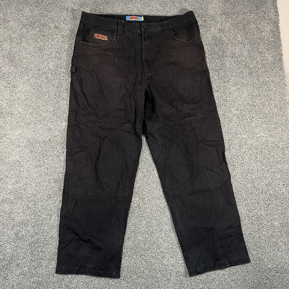 Empyre Men's 36 Black Carpenter Pants Skate Workwear Utility Baggy Jeans